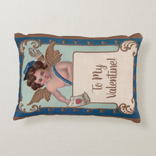 ヴィンテージバレンタインデー, Cherub with Love Letters アクセントクッション (裏面)