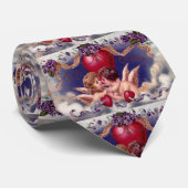 ヴィンテージバレンタインデー、Cherubs Hug in Clouds ネクタイ (ロール)