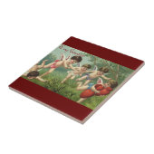 ヴィンテージバレンタインデーCherubs with Loveハート タイル (側面)