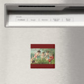 ヴィンテージバレンタインデーCherubs with Loveハート マグネット (インサイチュ (食洗機))