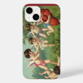 ヴィンテージバレンタインデーCherubs with Loveハート Case-Mate iPhoneケース (裏面)