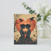 ヴィンテージバレンタインデーLGBTQ ポストカード (スタンド正面)