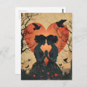 ヴィンテージバレンタインデーLGBTQ ポストカード (正面/裏面)