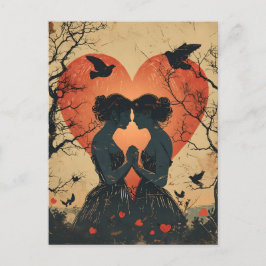 ヴィンテージバレンタインデーLGBTQ ポストカード