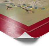 ヴィンテージバレンタインハートとハト フォトプリント            (角)