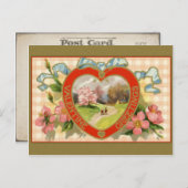 ヴィンテージバレンタインハートはがき シーズンポストカード (正面/裏面)