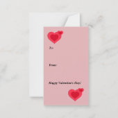 ヴィンテージバレンタインハートリース&ガールバーカード ノートカード (裏面)