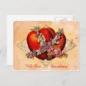 ヴィンテージバレンタインハート シーズンポストカード (正面/裏面)