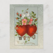 ヴィンテージバレンタインハート シーズンポストカード (正面)