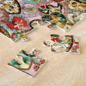 ヴィンテージバレンタインハート ジグソーパズル (側面)