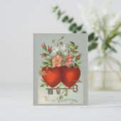 ヴィンテージバレンタインハート ポストカード (スタンド正面)