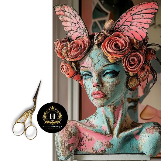 ヴィンテージバレンタインパリガルゴイルデクページ 薄葉紙