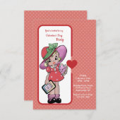 ヴィンテージバレンタインパーティの招待状 招待状 (正面/裏面)