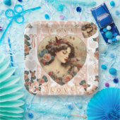 ヴィンテージバレンタインパーティー紙プレート ペーパープレート (パーティー)