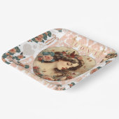 ヴィンテージバレンタインパーティー紙プレート ペーパープレート (傾斜あり)