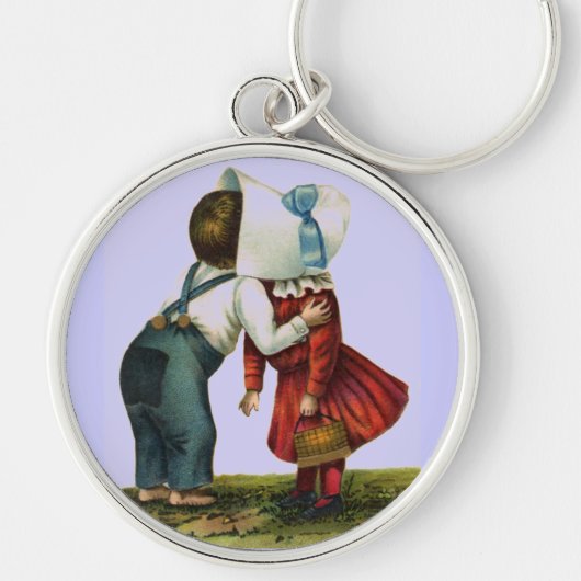 ヴィンテージバレンタインファーストキスキーチェーン キーホルダー (正面)