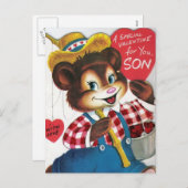 ヴィンテージバレンタインフォーソン シーズンポストカード (正面/裏面)