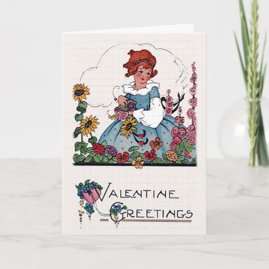 ヴィンテージバレンタインフラワーガーデンカード シーズンカード (正面)