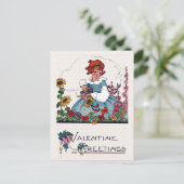 ヴィンテージバレンタインフラワーガーデンカード シーズンポストカード (スタンド正面)