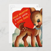 ヴィンテージバレンタインベビーシカ シーズンポストカード (正面/裏面)