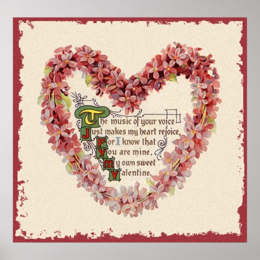 ヴィンテージバレンタインポスター ポスター (正面)