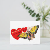 ヴィンテージバレンタインレディバタフライハート シーズンポストカード (スタンド正面)