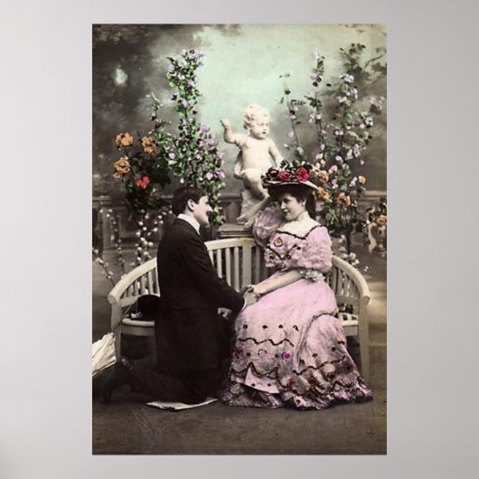 ヴィンテージバレンタイン日付 ポスター (正面)