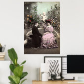 ヴィンテージバレンタイン日付 ポスター (ホームオフィス)