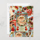 ヴィンテージバレンタイン照合 シーズンポストカード (正面/裏面)