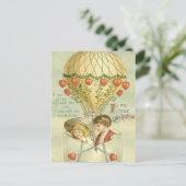 ヴィンテージバレンタイン熱気球 シーズンポストカード (スタンド正面)