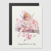 ヴィンテージバレンタイン笑顔のキューピッドと弓 (正面/裏面)