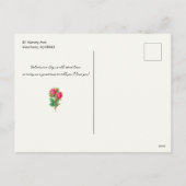 ヴィンテージバレンタイン笑顔のキューピッドと弓 シーズンポストカード (裏面)