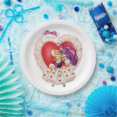 ヴィンテージバレンタイン紙プレート ペーパープレート (パーティー)