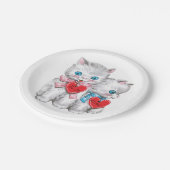 ヴィンテージバレンタイン紙プレート ペーパープレート (アングル)