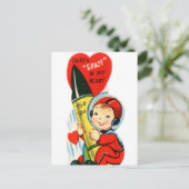 ヴィンテージバレンタイン船少年の休日はがき シーズンポストカード (スタンド正面)