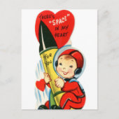 ヴィンテージバレンタイン船少年の休日はがき シーズンポストカード (正面)