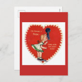 ヴィンテージバレンタイン葉書 シーズンポストカード (正面/裏面)