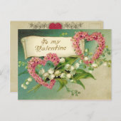 ヴィンテージバレンタイン葉書 シーズンポストカード (正面/裏面)