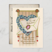 ヴィンテージバレンタイン葉書 シーズンポストカード (正面/裏面)