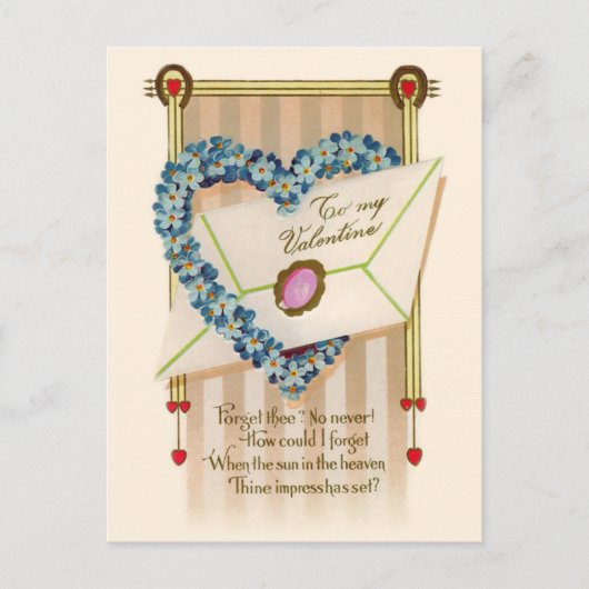 ヴィンテージバレンタイン葉書 シーズンポストカード (正面)