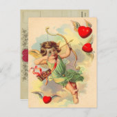 ヴィンテージバレンタイン葉書 シーズンポストカード (正面/裏面)