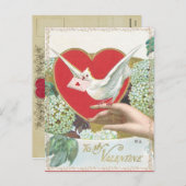 ヴィンテージバレンタイン葉書 シーズンポストカード (正面/裏面)