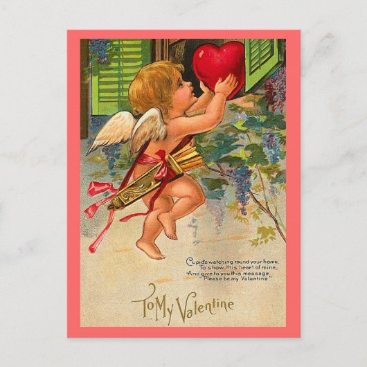 ヴィンテージバレンタイン葉書 シーズンポストカード (正面)