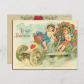 ヴィンテージバレンタイン葉書 シーズンポストカード (正面/裏面)