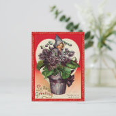 ヴィンテージバレンタイン葉書 シーズンポストカード (スタンド正面)