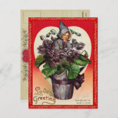 ヴィンテージバレンタイン葉書 シーズンポストカード (正面/裏面)