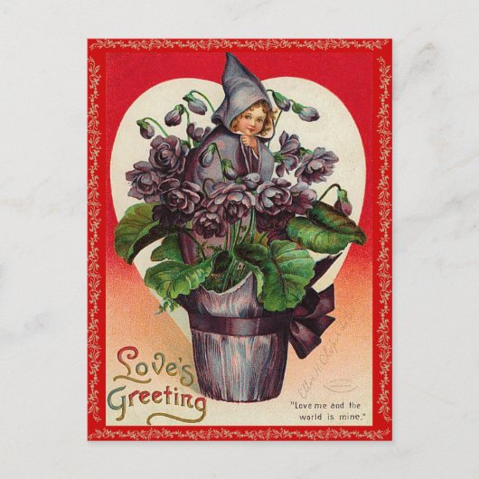 ヴィンテージバレンタイン葉書 シーズンポストカード (正面)