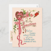 ヴィンテージバレンタイン詩 シーズンポストカード (正面/裏面)