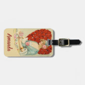 ヴィンテージバレンタイン赤いハートラゲッジタグ ラゲッジタグ (正面横)