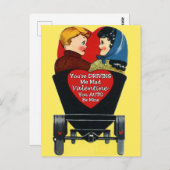 ヴィンテージバレンタイン、あなたは私を駆動不機嫌バレンタイン ポストカード (正面/裏面)